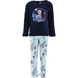 Frozen tmavo modré fleecové dievčenské pyžamo Veľkosť: 104