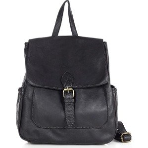 MARCO MAZZINI čierny kožený batoh s vreckami (v224d) Veľkosť: ONE SIZE