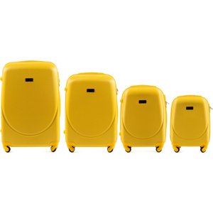 Súprava žltých cestovných kufrov GOOSE K310, Luggage 4 sets (L,M,S,XS) Wings, Yellow Veľkosť: Sada kufrov