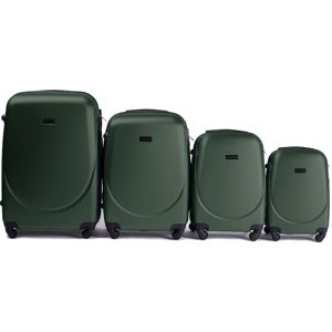 Tmavozelená sada cestovných kufrov GOOSE 311, Luggage 4 sets (L,M,S,XS) Wings, Dark Green Veľkosť: Sada kufrov
