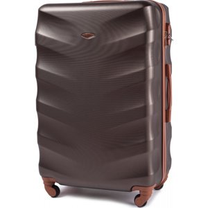 Hnedý cestovný škrupinový kufor ALBATROSS veľ. L 402, Large travel suitcase Wings L, Coffe Veľkosť: L