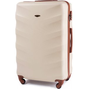 Smotanový škrupinový kufor ALBATROSS veľ. L 402, Large travel suitcase Wings L, Dirty White Veľkosť: L