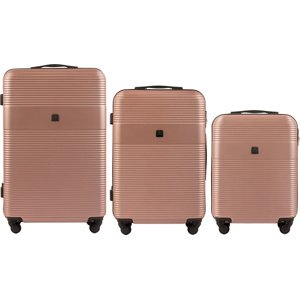 Rosegold sada troch cestovných kufrov FINCH 5398-3, Luggage 3 sets (L,M,S) Wings, Rose Gold Veľkosť: Sada kufrov