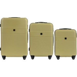 Khaki sada troch cestovných kufrov 5398-3, Luggage 3 sets (L,M,S) Wings, Tea Green Veľkosť: Sada kufrov