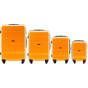 Horčicová sada cestovných kufrov LOVEBIRD AT01, Luggage 4 sets (L,M,S,XS) Wings, Dark Yellow Veľkosť: Sada kufrov