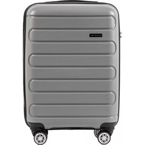 Šedý kufor s TSA zámkom veľ. S IBIS DQ181-03, travel suitcase Wings S, Dark Grey- Polypropylene Veľkosť: S