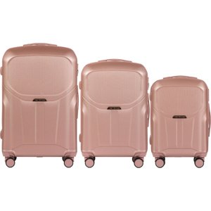 Rosegold sada cestovných kufrov PREDATOR PDT01-3. Luggage 3 sets (L, M, S) Wings, Rose Gold Veľkosť: Sada kufrov