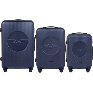 Tmavomodrá sada 3 škrupinových kufrov SWALLOW SWL01 KPL, Luggage 3 sets (L,M,S) Wings, Blue Veľkosť: Sada kufrov