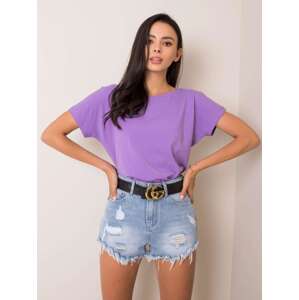 Fialové dámske tričko s výstrihom na chrbte RV-TS-4662.14P-purple Veľkosť: S