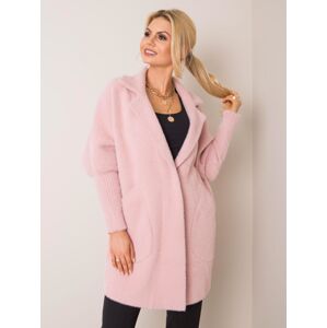 Dámsky ružový kabát MBM-PL-1517.00P-pink Veľkosť: ONE SIZE
