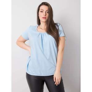 Svetlo modré dámske tričko s krátkym rukávom RV-TS-6320.85P-blue Veľkosť: 3XL
