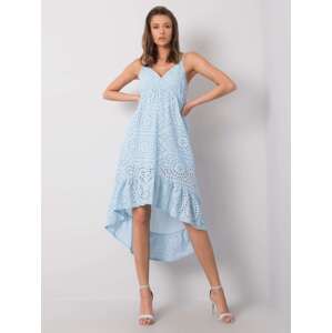 Modré dámske dierované letné šaty na ramienka TW-SK-BI-25480.93-blue Veľkosť: L
