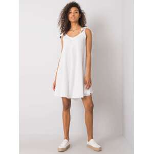 Biele dámske bavlnené letné šaty TW-SK-BI-26660.32P-white Veľkosť: L