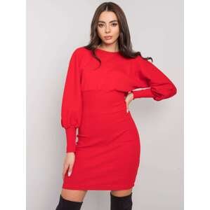 Červené rebrované mini šaty RV-SK-6079.65-red Veľkosť: L