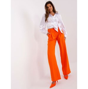 Oranžové elegantné nohavice do zvonu LK-SP-509277.84-orange Veľkosť: 36