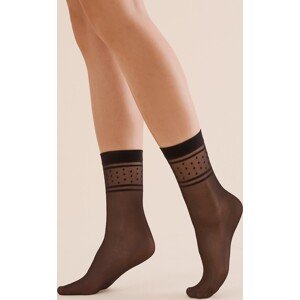 Silinkové ponožky so vzorom Gabriella 1198 Nebi 20 deň Veľkosť: UNI, Barva: Černá