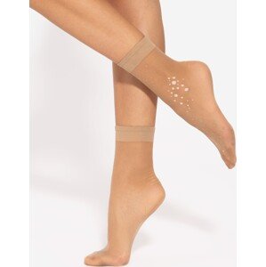 Vzorované silonkové ponožky Gatta Trendy wz.13 20 deň Veľkosť: UNI, Barva: Tmavě béžová