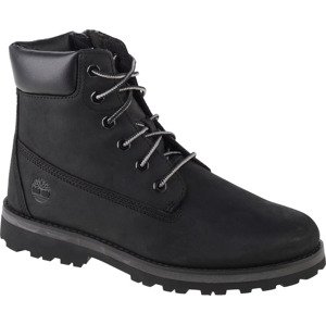 Čierne chlapčenské topánky Timberland Courma 6 IN Side Zip Boot Jr 0A28W9 Veľkosť: 39