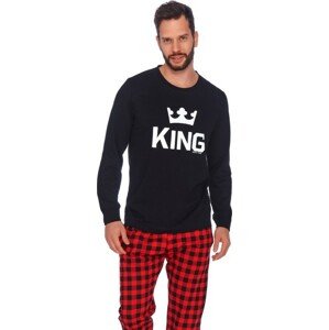 Čierno-červené dlhé pyžamo KING Veľkosť: L