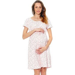 Púdrová tehotenská košeľa s bodkami Veľkosť: L
