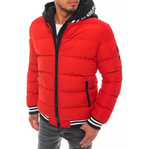 Červená zimná bunda s originálnou kapucňou TX3748 Veľkosť: M