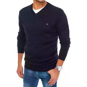 Tmavo modrý pánsky sveter s výstrihom do V WX1820 Veľkosť: M