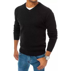 Čierny pánsky sveter s výstrihom do V WX1854 Veľkosť: M