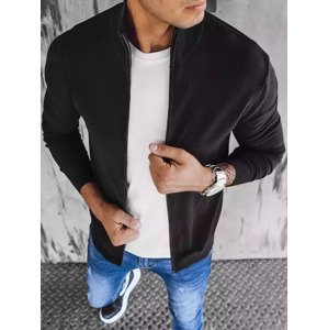 Čierny pánsky sveter na zips WX1901 Veľkosť: 2XL