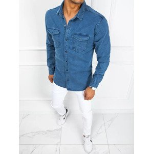 Modrá džínsová ležérna košeľa DX2357 Veľkosť: M