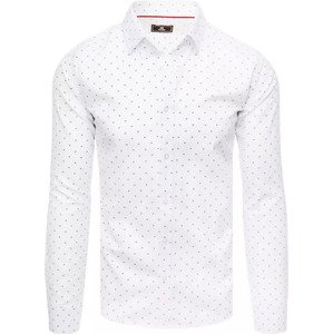 Pánska biela košeľa so vzorom DX2451 Veľkosť: L
