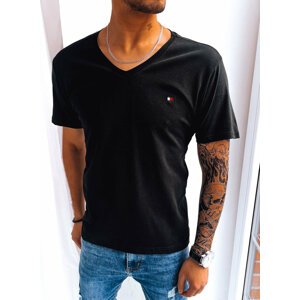 Čierne jednofarebné pánske tričko RX5103 Veľkosť: M