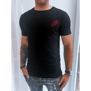 Čierne pánske tričko s malou potlačou RX5294 Veľkosť: XL