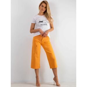 Dámske oranžové krátke džínsy JMP-SP-B102.32P-orange Veľkosť: 38