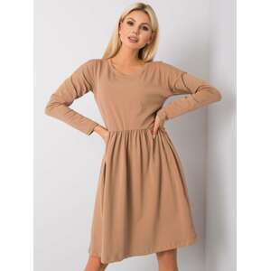 Hnedé šaty s dlhým rukávom -RV-SK-5889.41P-brown Veľkosť: L