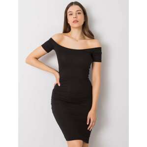 Čierne dámske priliehavé šaty RV-SK-6696.65-black Veľkosť: M