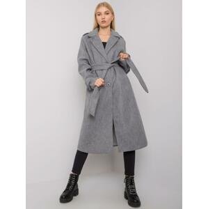 Svetlo sivý dámsky kabát TW-PL-BI-7300.35X-gray Veľkosť: ONE SIZE