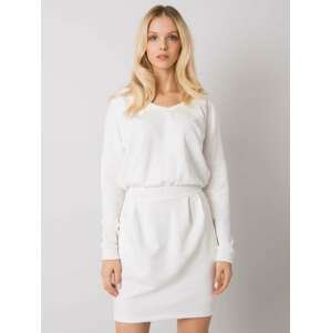 Biele mini šaty s opaskom RV-SK-6037.18X-white Veľkosť: S
