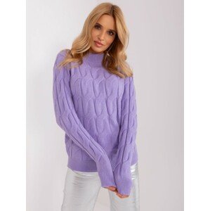 Fialový teplý sveter s rolákom AT-SW-2235.00P-light purple Veľkosť: ONE SIZE