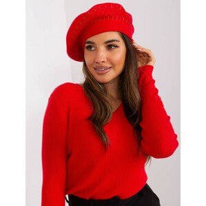 Červená baretka s kamienkami AT-SK-231605.04P-red Veľkosť: ONE SIZE