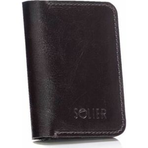 Elegantná pánska peňaženka značky SOLIER SW16 DARK BROWN Veľkosť: ONE SIZE