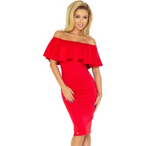 Elegantné červené šaty ELEONORA 138-2 Veľkosť: L
