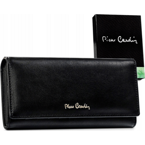Pierre Cardin Čierna dámska veľká kožená peňaženka U049 [DH] 06 ITALY 100 Veľkosť: ONE SIZE