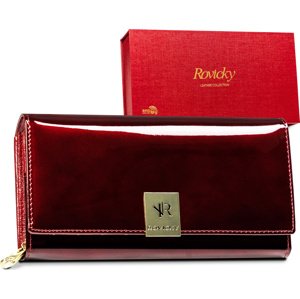 Bordó lesklá kožená peňaženka V159 R-42020-LZD-0004 RED [DH] R-42020-LZD-0004 Veľkosť: ONE SIZE