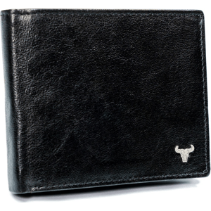 Pánska čierna kožená peňaženka Buffalo Wild® E019 N992-BW BLACK Veľkosť: ONE SIZE