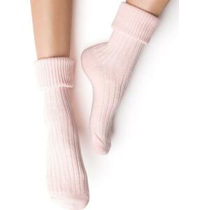 Svetloružové dámske ponožky na spanie Art. 067 BF072, LIGHT PINK Veľkosť: 38-40