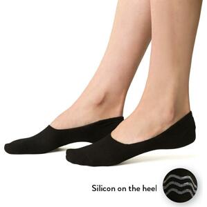 Čierne dámske krátke ponožky z bavlny Art.058 DJ006, BLACK Veľkosť: 35-37
