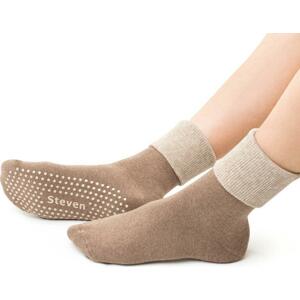Béžové dámske ponožky Art.126 PW021, BEIGE MELANGE - ABS Veľkosť: 35-37