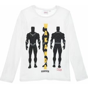 Biele dlhé chlapčenské tričko Black Panther Veľkosť: 116