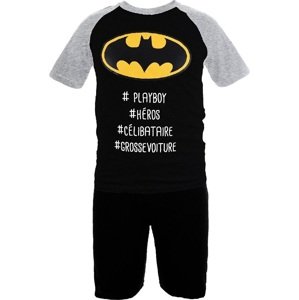Čierno-šedé krátke chlapčenské pyžamo Batman Veľkosť: XL