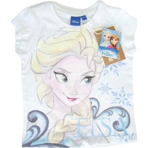 Disney Frozen Elsa biele dievčenské tričko s potlačou Veľkosť: 116/122